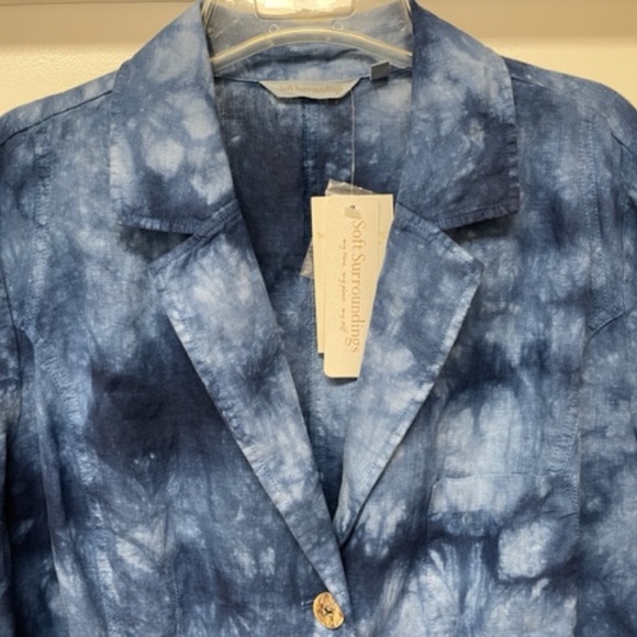 NWT Soft Surroundings Eza Linen Jacket - Picture 3 of 10